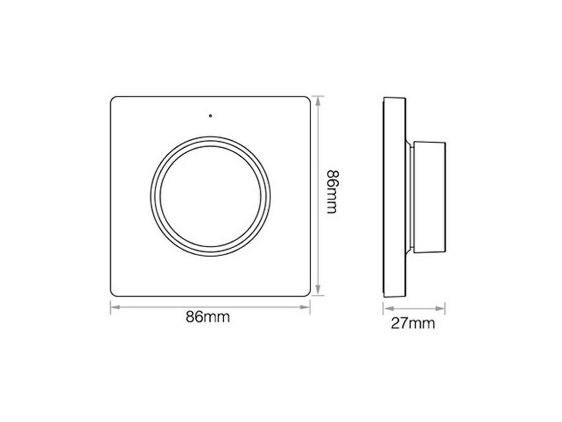 Настенная беспроводная панель Quick control для управления подсветкой (черная)